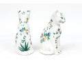 Pair Of Portugal Painted Ceramic Cat Figures
