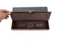 Vintage Restoration Hardware Antiqued Tan Artisan Leather Desk Box