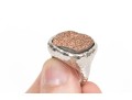 A Collection Of Two Sterling Silver Large And Stately Rings, Both Size 7