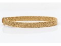 14k Yellow Gold Unique Textured Woven Wire Motif Bracelet