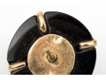 14k Beautiful Vintage Bartholomew Mazza Black Onyx And Cultured Mabe Pearl Earrings
