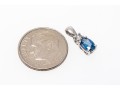 Petite 10K White Gold Sapphire And Diamond Pendant