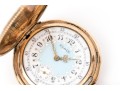 Elgin Striking Vintage Gold Filled Pocket Watch, Blue And White Porcelain Dial