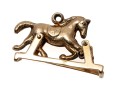 14K Yellow Gold Rocking Horse Pendant / Charm