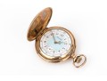 Elgin Striking Vintage Gold Filled Pocket Watch, Blue And White Porcelain Dial