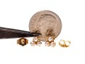 Two Pairs Of 14k Yellow Gold Cultured Pearl Stud Earrings