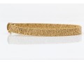 14k Yellow Gold Unique Textured Woven Wire Motif Bracelet