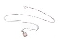 10K White Gold Opal Pendant Necklace