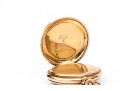 Elgin Striking Vintage Gold Filled Pocket Watch, Blue And White Porcelain Dial