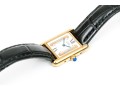 Cartier Sterling Silver Vermeil Small Must De Cartier Tank Watch, With Box