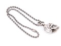 Vintage Sterling Silver Chain With Skull Pendant