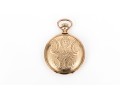 Elgin Striking Vintage Gold Filled Pocket Watch, Blue And White Porcelain Dial