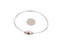 Sterling Silver Eye-catching Garnet, Citrine And White Topaz Halo Cuff Bracelet