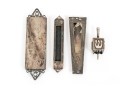 Lot Of Four Judaica Pieces, Including Two Sterling Mezuzahs