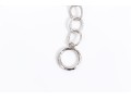 Sterling Silver Striking Chain Necklace With Single Heart For Link, Toggle Clasp