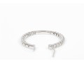 Sterling Silver Classic Round Hoop Earrings, CZ Set