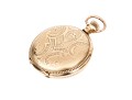 Elgin Striking Vintage Gold Filled Pocket Watch, Blue And White Porcelain Dial