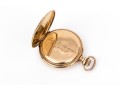 Elgin Striking Vintage Gold Filled Pocket Watch, Blue And White Porcelain Dial