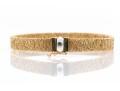14k Yellow Gold Unique Textured Woven Wire Motif Bracelet