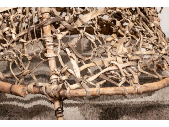 Large Tarahumara Tribe Rawhide Burden Basket Sierra Madre