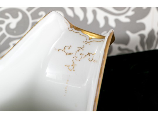 T & V Limoges Ornately Decorated Ceramic Water Pitcher