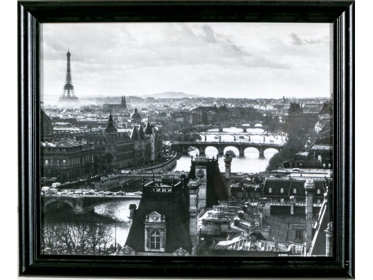 A Photographic Print Of Paris In Black And White