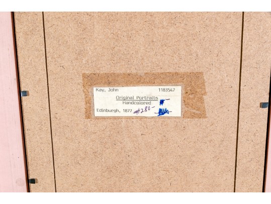 John Kay (Scotland, 1742-1826) Set Of Three Gilt Framed Hand Colored Portrait Engravings 