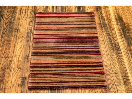 Plush Hand Knotted Wool Carpet - 35 1/2