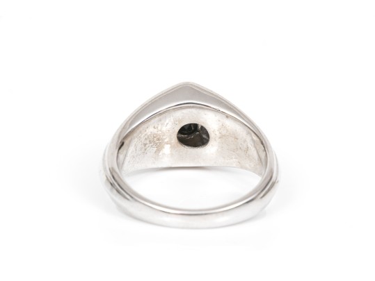 Sterling Silver Pair Of Retro Chunky Assorted Rings, Size 10