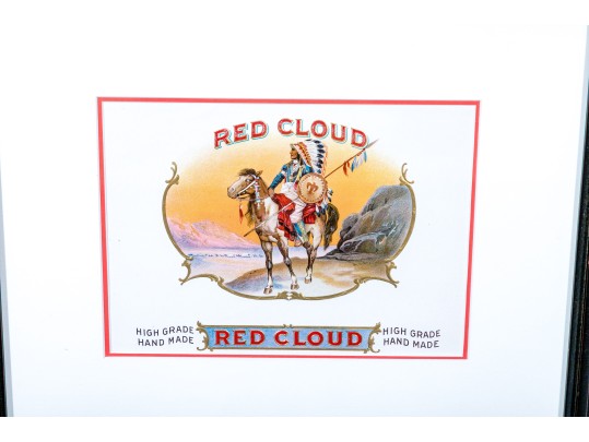 Two J. Pocker & Son Framed Antique Commercial Labels 