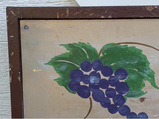 Large Painted Vintage Steel Sign