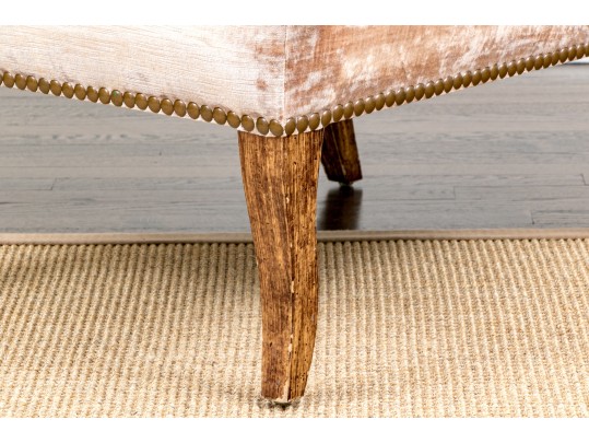 Profiles Velvet Upholstered Slipper Chair