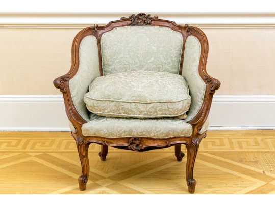 Vintage French Style Carved Tub Chair