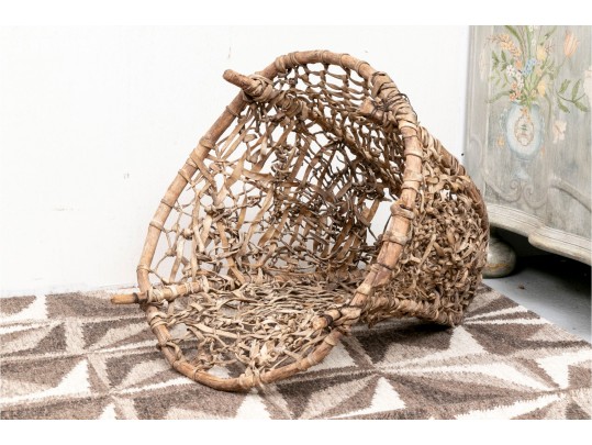 Large Tarahumara Tribe Rawhide Burden Basket Sierra Madre