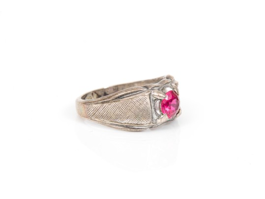 Sterling Silver Pair Of Retro Chunky Assorted Rings, Size 10