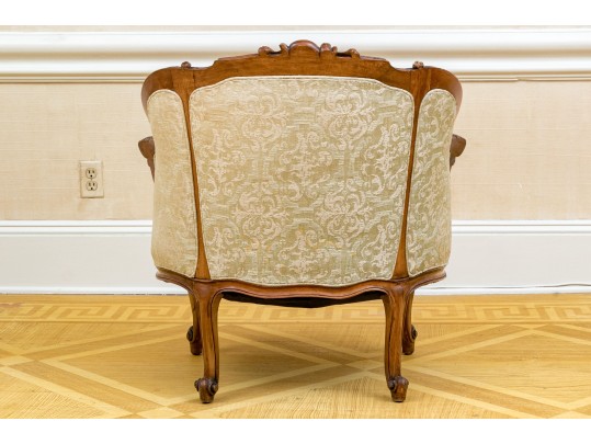 Vintage French Style Carved Tub Chair