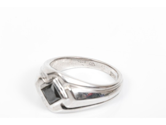 Sterling Silver Pair Of Retro Chunky Assorted Rings, Size 10