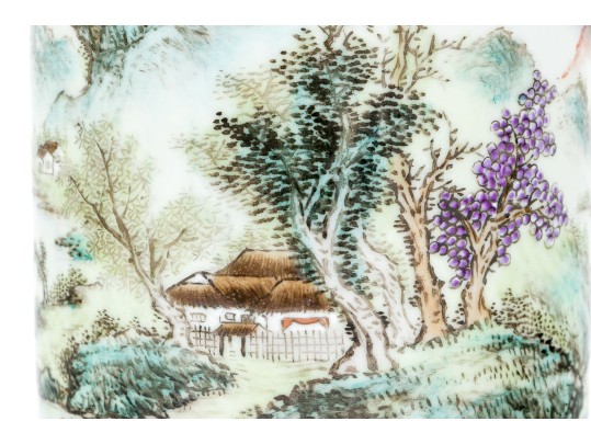 Chinese Famille Rose Porcelain Brush Pot