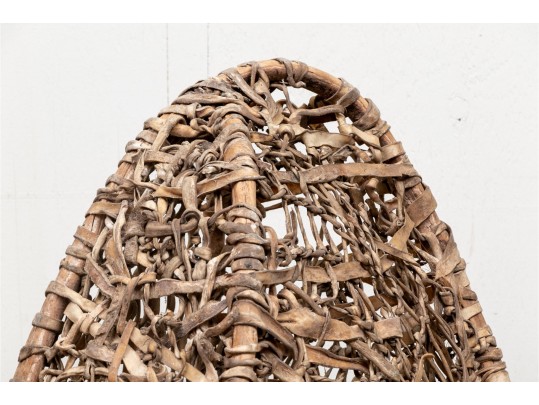 Large Tarahumara Tribe Rawhide Burden Basket Sierra Madre