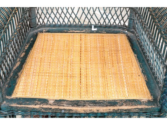 Vintage Woven Wicker Armchair