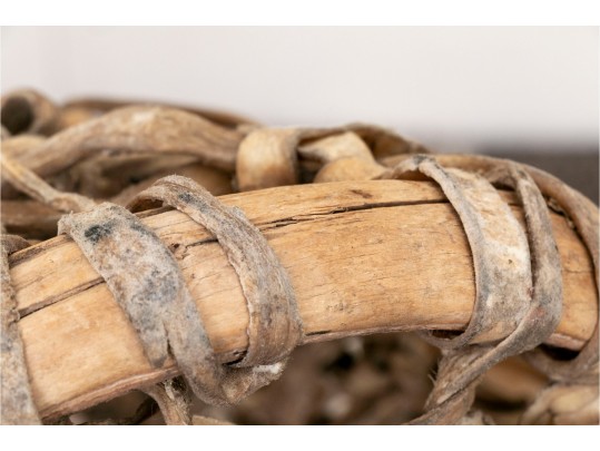 Large Tarahumara Tribe Rawhide Burden Basket Sierra Madre