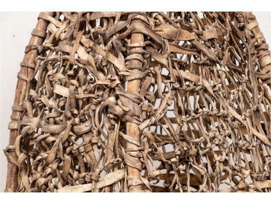 Large Tarahumara Tribe Rawhide Burden Basket Sierra Madre