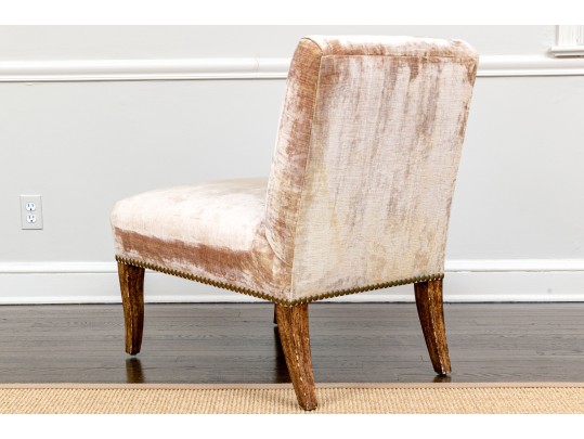 Profiles Velvet Upholstered Slipper Chair