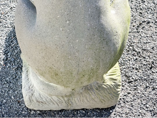 A Beautiful Vintage Cast Cement Sitting Retriever 