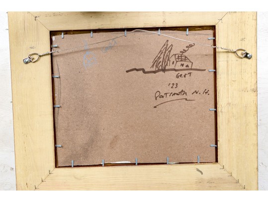 Gert (Am., 20th-21st C.) Acrylic On Board, Sailboats Off Portsmouth NH