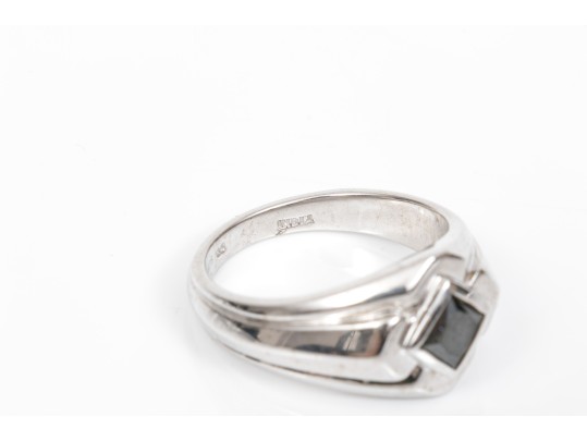 Sterling Silver Pair Of Retro Chunky Assorted Rings, Size 10