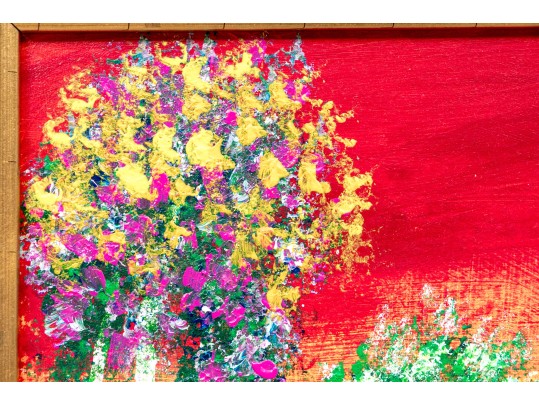 Gert (Am., 20th-21st C.) Acrylic On Board, Sailboats Off Portsmouth NH