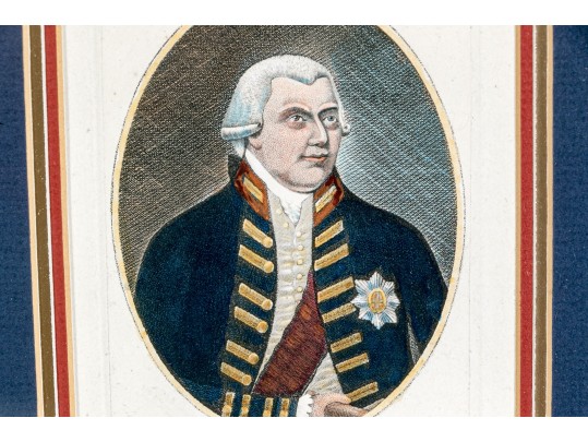 John Kay (Scotland, 1742-1826) Set Of Three Gilt Framed Hand Colored Portrait Engravings 