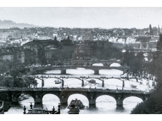 A Photographic Print Of Paris In Black And White