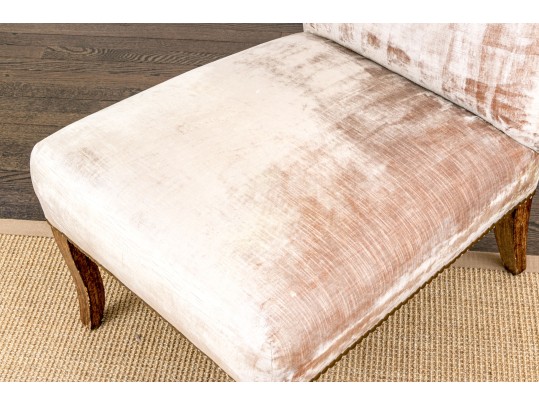 Profiles Velvet Upholstered Slipper Chair